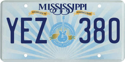 MS license plate YEZ380