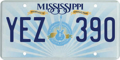 MS license plate YEZ390