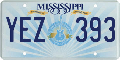 MS license plate YEZ393