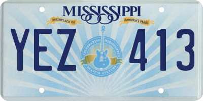 MS license plate YEZ413