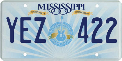 MS license plate YEZ422
