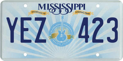MS license plate YEZ423