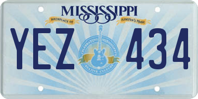 MS license plate YEZ434