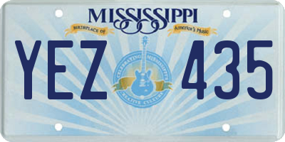 MS license plate YEZ435