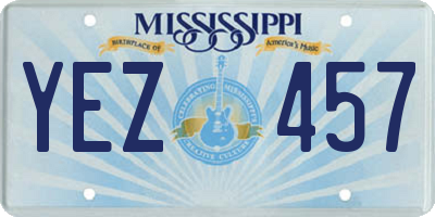 MS license plate YEZ457