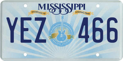 MS license plate YEZ466