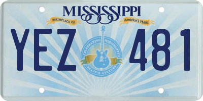 MS license plate YEZ481