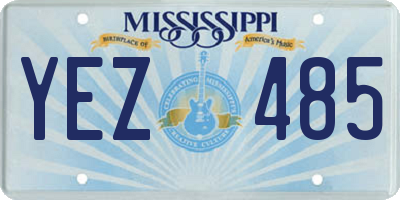 MS license plate YEZ485