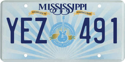 MS license plate YEZ491