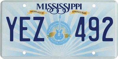 MS license plate YEZ492