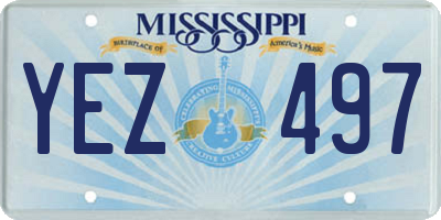 MS license plate YEZ497