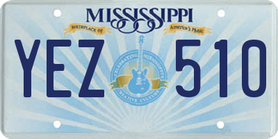 MS license plate YEZ510