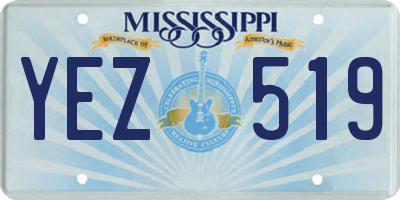 MS license plate YEZ519