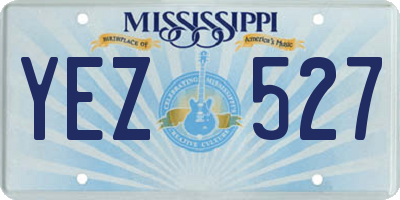 MS license plate YEZ527