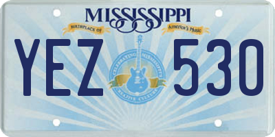 MS license plate YEZ530