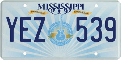 MS license plate YEZ539