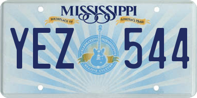 MS license plate YEZ544