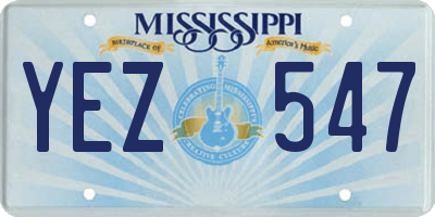 MS license plate YEZ547