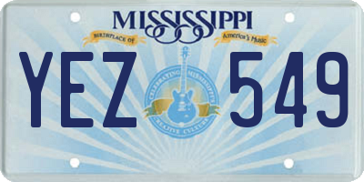 MS license plate YEZ549
