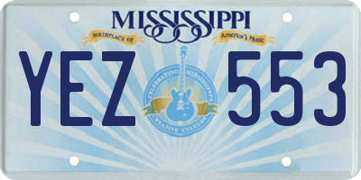 MS license plate YEZ553
