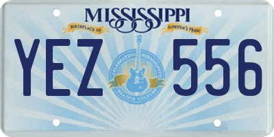 MS license plate YEZ556