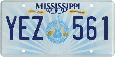 MS license plate YEZ561