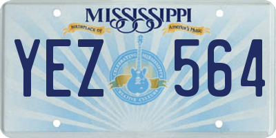 MS license plate YEZ564