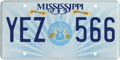 MS license plate YEZ566