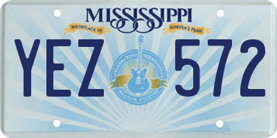 MS license plate YEZ572