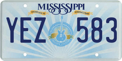 MS license plate YEZ583