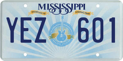 MS license plate YEZ601