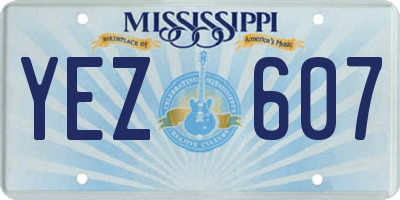 MS license plate YEZ607