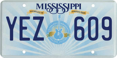 MS license plate YEZ609