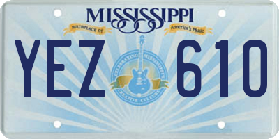 MS license plate YEZ610