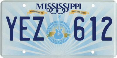 MS license plate YEZ612