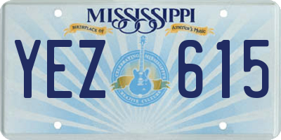 MS license plate YEZ615