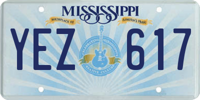 MS license plate YEZ617
