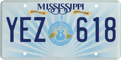 MS license plate YEZ618