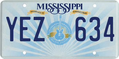 MS license plate YEZ634