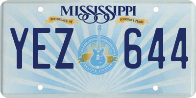MS license plate YEZ644