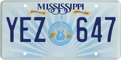 MS license plate YEZ647