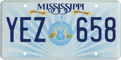 MS license plate YEZ658