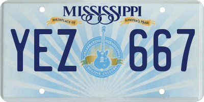MS license plate YEZ667