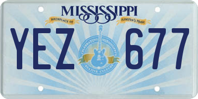 MS license plate YEZ677