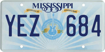MS license plate YEZ684