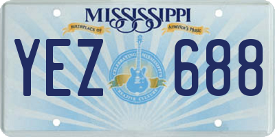 MS license plate YEZ688
