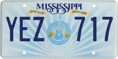 MS license plate YEZ717