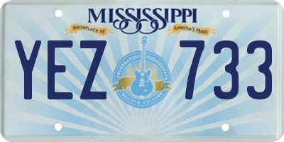 MS license plate YEZ733