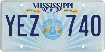 MS license plate YEZ740