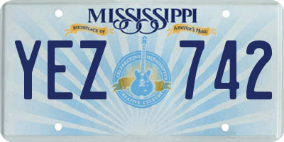 MS license plate YEZ742